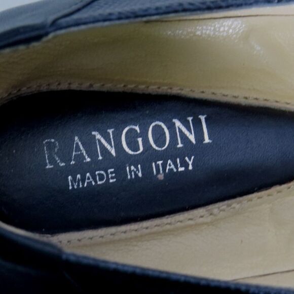 𝅺davos Gomma Italy Black Leather Lizard Print Pumps - Picture 9 of 11